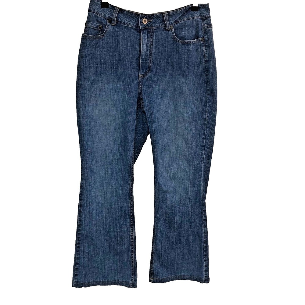 Coldwater Creek‎ Womens Bootcut Jeans Natural Waist Med Wash Stretch Casual 12P